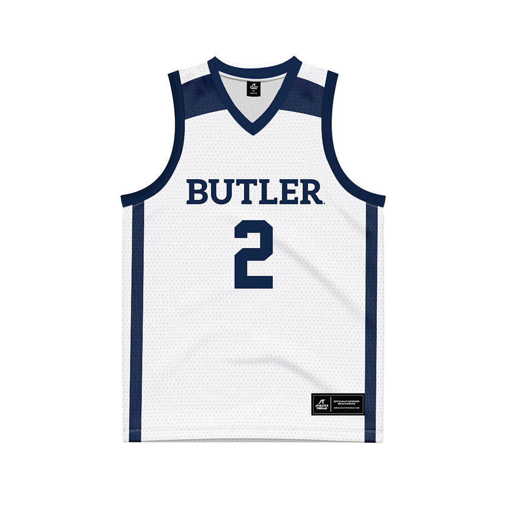 Butler - NCAA Men's Basketball : Jalen Jackson - White Basketball Jersey-0