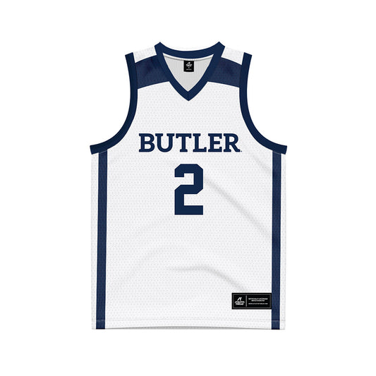 Butler - NCAA Men's Basketball : Jalen Jackson - White Basketball Jersey-0