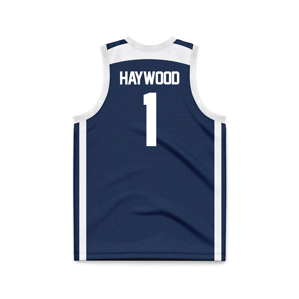 Butler - NCAA Men's Basketball : Evan Haywood - Navy Basketball Jersey-1