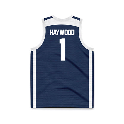 Butler - NCAA Men's Basketball : Evan Haywood - Navy Basketball Jersey-1