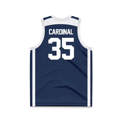 Butler - NCAA Men's Basketball : Bryson Cardinal - Navy Basketball Jersey-1