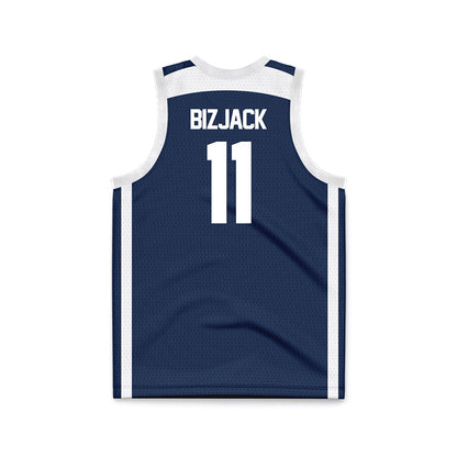 Butler - NCAA Men's Basketball : Finley Bizjack - Navy Basketball Jersey-1