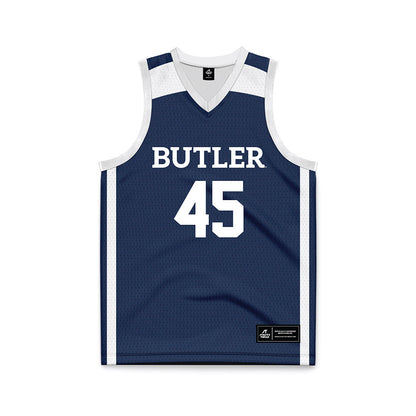 BU - NCAA Men's Basketball : Colt Langdon - Navy Basketball Jersey-0