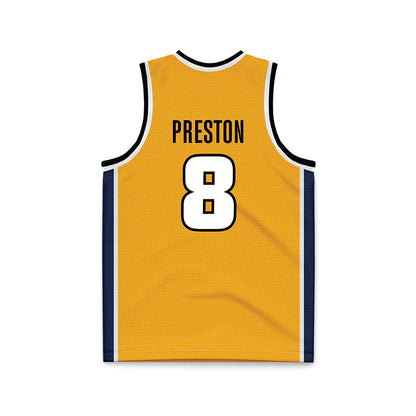 VCU - NCAA Women's Basketball : Daija Preston - Gold Basketball Jersey-1