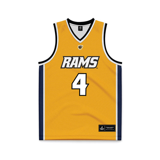 VCU - NCAA Women's Basketball : Grace Hutson - Gold Basketball Jersey-0