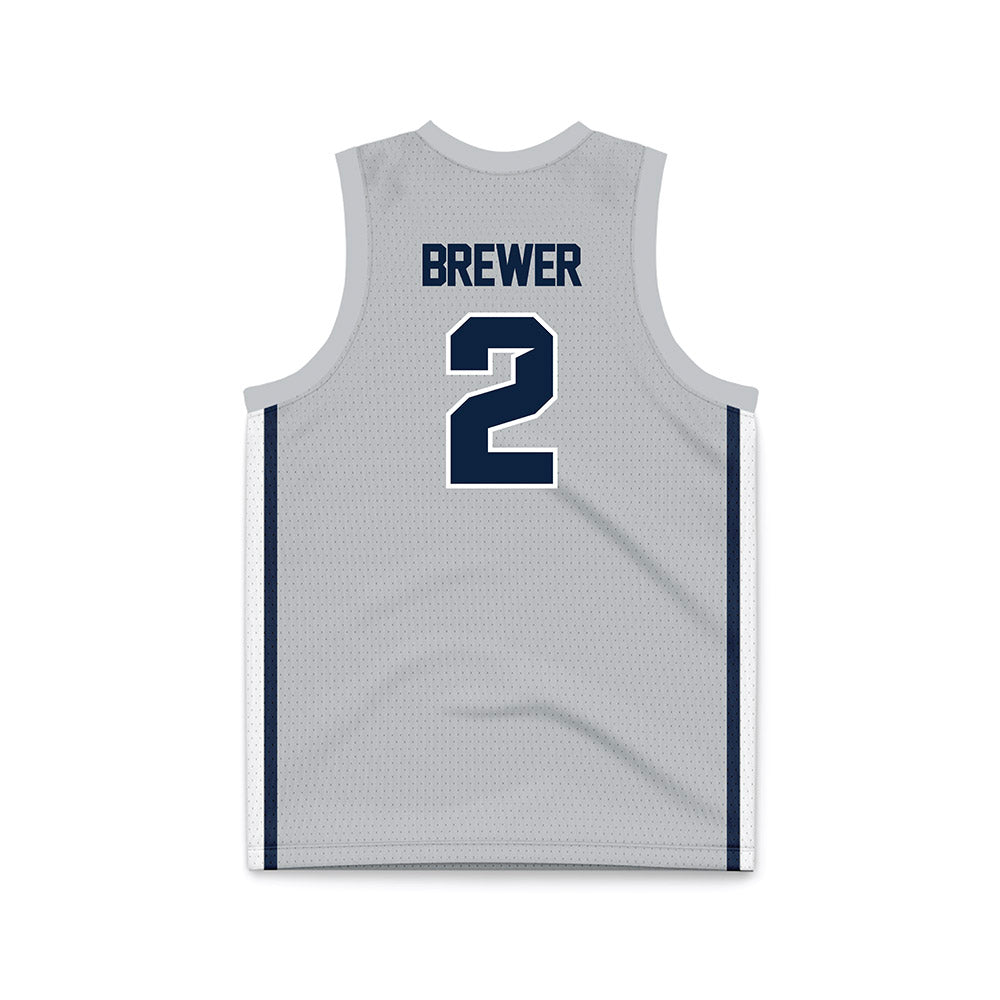 Samford - NCAA Women's Basketball : Avary Brewer - Grey Basketball Jersey-1
