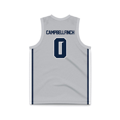 Samford - NCAA Men's Basketball : Isaiah Campbell-Finch - Grey Basketball Jersey-1