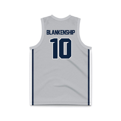 Samford - NCAA Women's Basketball : Aubrey Blankenship - Grey Basketball Jersey-1
