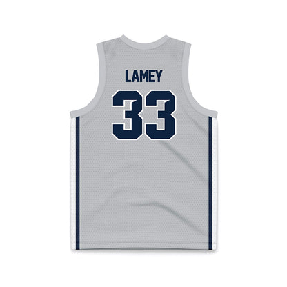 Samford - NCAA Men's Basketball : Zach Lamey - Grey Basketball Jersey-1