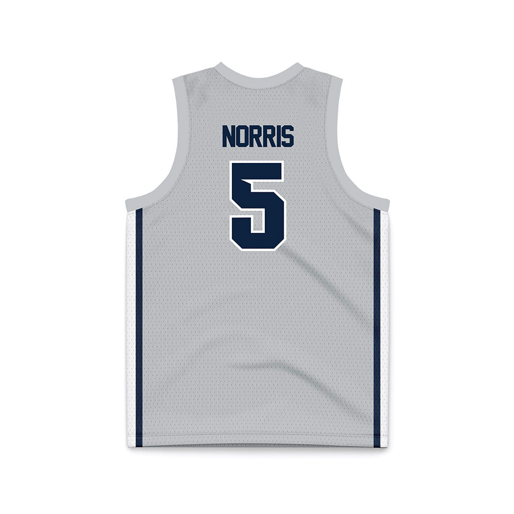Samford - NCAA Men's Basketball : Cade Norris - Grey Basketball Jersey-1