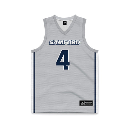 Samford - NCAA Men's Basketball : Judson Bjornstad - Grey Basketball Jersey-0