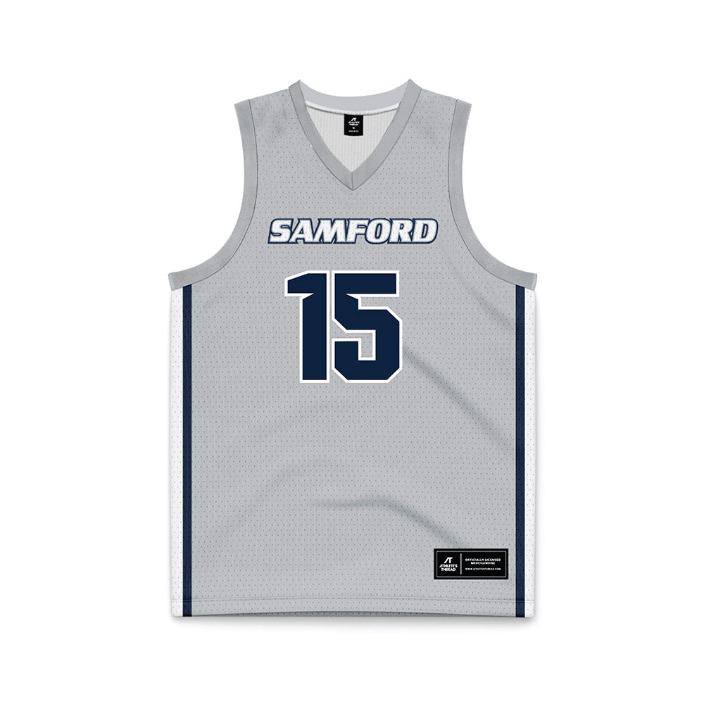 Samford - NCAA Men's Basketball : Grayson Walters - Grey Basketball Jersey