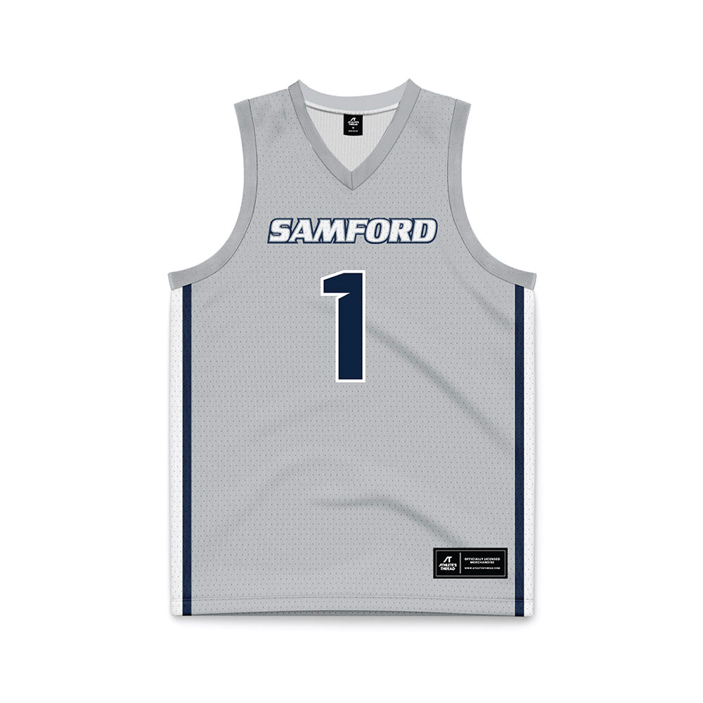 Samford - NCAA Women's Basketball : Jada Knight - Grey Basketball Jersey-0