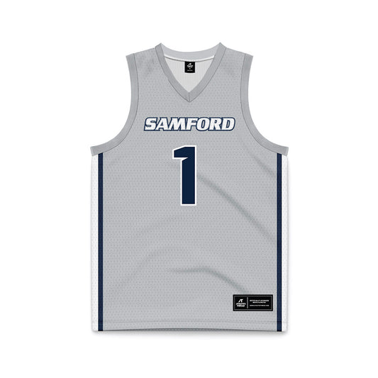 Samford - NCAA Women's Basketball : Jada Knight - Grey Basketball Jersey-0