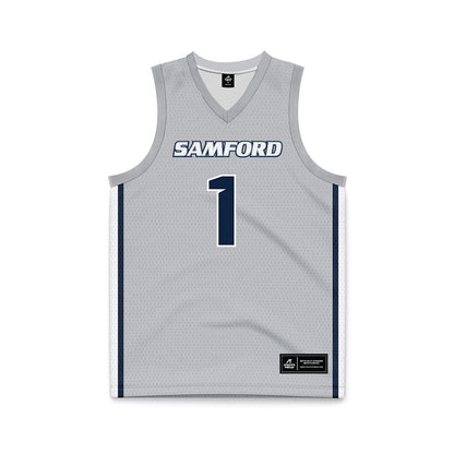 Samford - NCAA Men's Basketball : Joshua Holloway - Grey Basketball Jersey