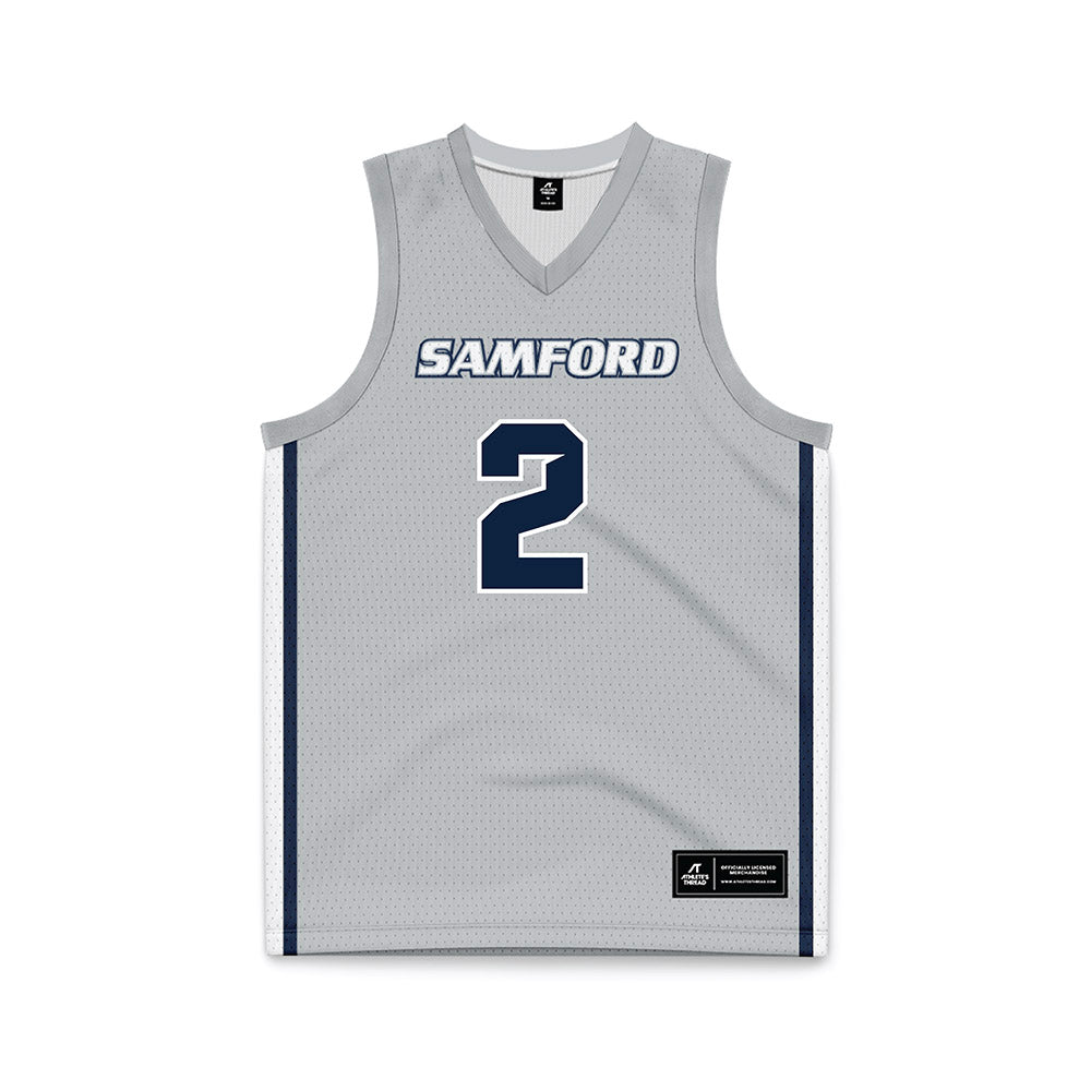 Samford - NCAA Women's Basketball : Avary Brewer - Grey Basketball Jersey-0