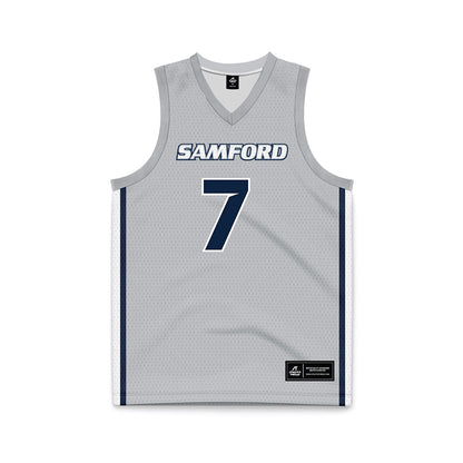 Samford - NCAA Men's Basketball : Paul Stramaglia - Grey Basketball Jersey