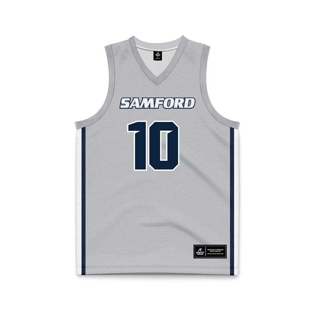 Samford - NCAA Women's Basketball : Aubrey Blankenship - Grey Basketball Jersey-0