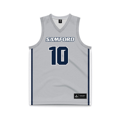 Samford - NCAA Women's Basketball : Aubrey Blankenship - Grey Basketball Jersey-0