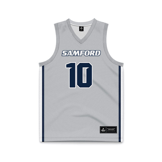 Samford - NCAA Women's Basketball : Aubrey Blankenship - Grey Basketball Jersey-0