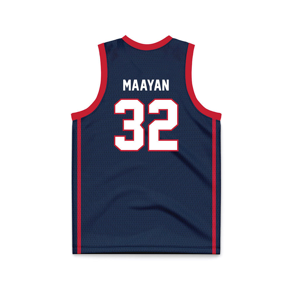 Samford - NCAA Women's Basketball : Yael Maayan - Navy Basketball Jersey-1