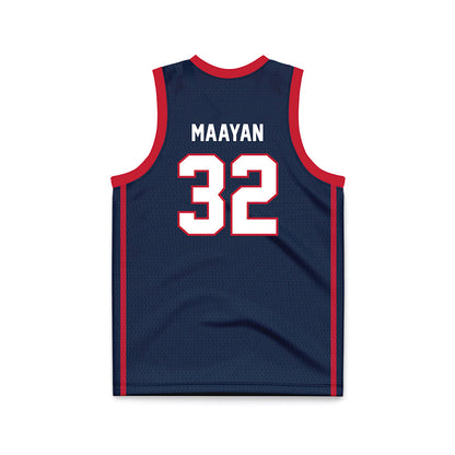 Samford - NCAA Women's Basketball : Yael Maayan - Navy Basketball Jersey-1