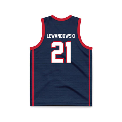 Samford - NCAA Women's Basketball : Kylee Lewandowski - Navy Basketball Jersey-1