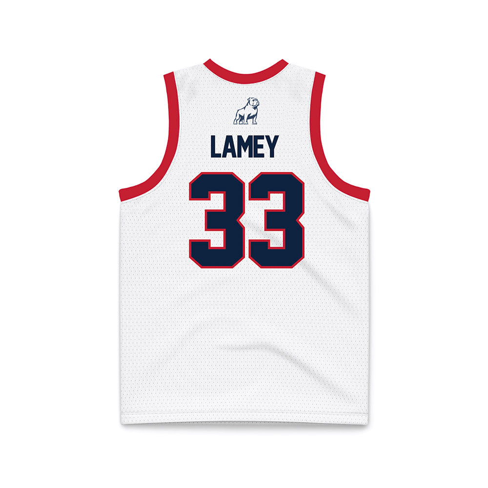 Samford - NCAA Men's Basketball : Zach Lamey - White Basketball Jersey-1