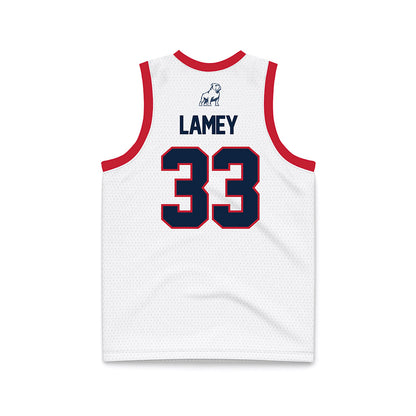 Samford - NCAA Men's Basketball : Zach Lamey - White Basketball Jersey-1