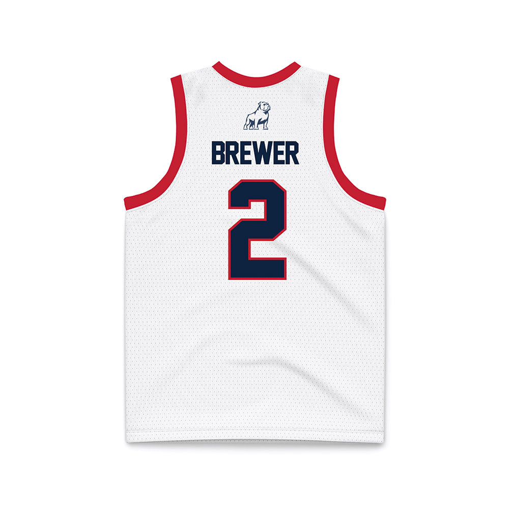 Samford - NCAA Women's Basketball : Avary Brewer - White Basketball Jersey-1
