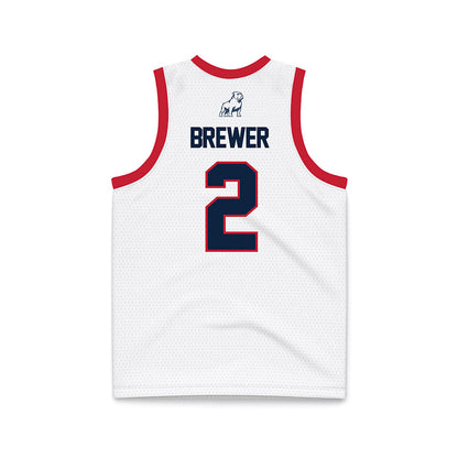 Samford - NCAA Women's Basketball : Avary Brewer - White Basketball Jersey-1