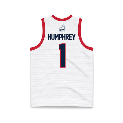 Samford - NCAA Men's Basketball : DaJion Humphrey - White Basketball Jersey-1