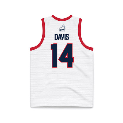 Samford - NCAA Men's Basketball : Brody Davis - White Basketball Jersey