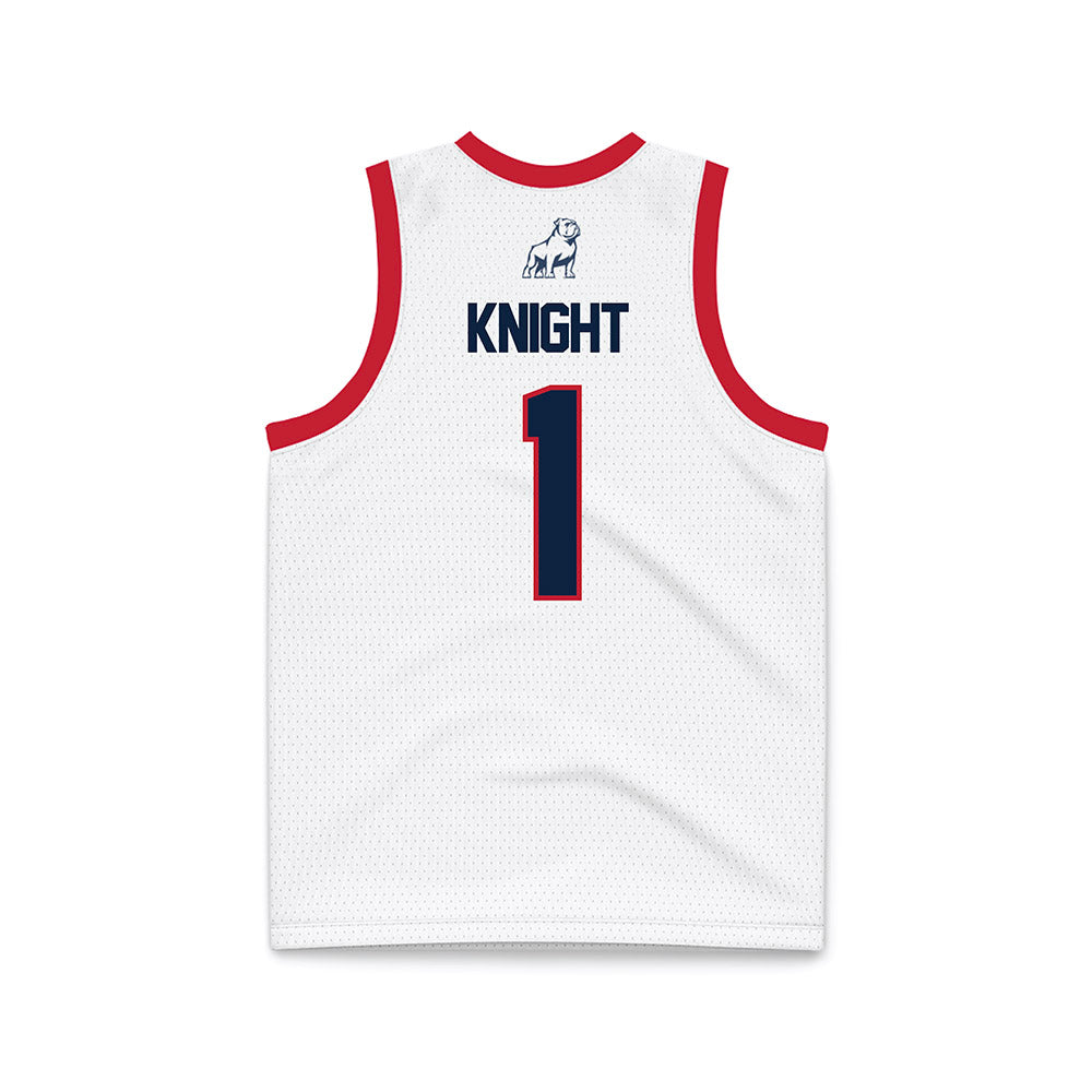 Samford - NCAA Women's Basketball : Jada Knight - White Basketball Jersey-1