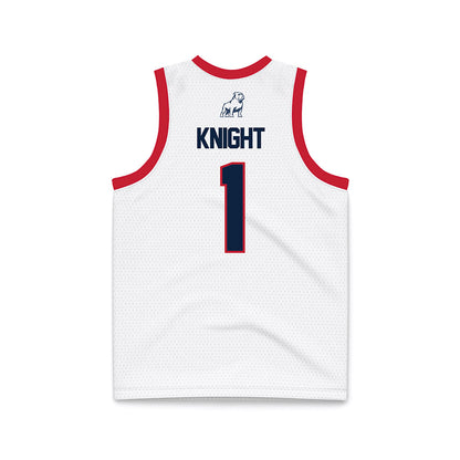 Samford - NCAA Women's Basketball : Jada Knight - White Basketball Jersey-1