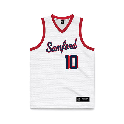Samford - NCAA Women's Basketball : Aubrey Blankenship - White Basketball Jersey-0