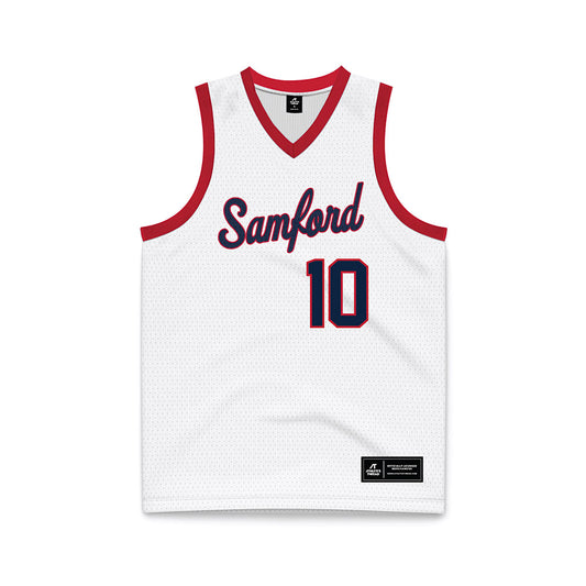 Samford - NCAA Women's Basketball : Aubrey Blankenship - White Basketball Jersey-0