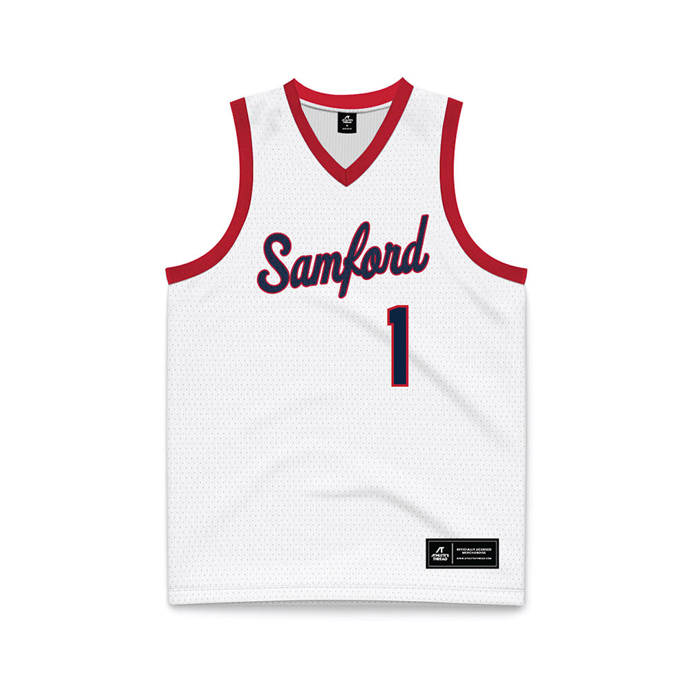 Samford - NCAA Men's Basketball : DaJion Humphrey - White Basketball Jersey-0