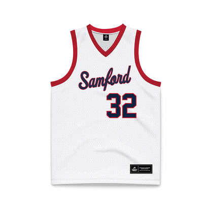 Samford - NCAA Women's Basketball : Yael Maayan - White Basketball Jersey-0
