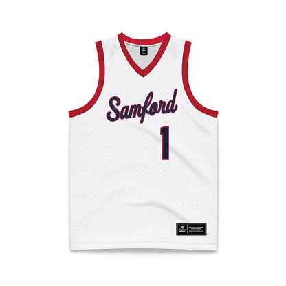 Samford - NCAA Women's Basketball : Jada Knight - White Basketball Jersey-0