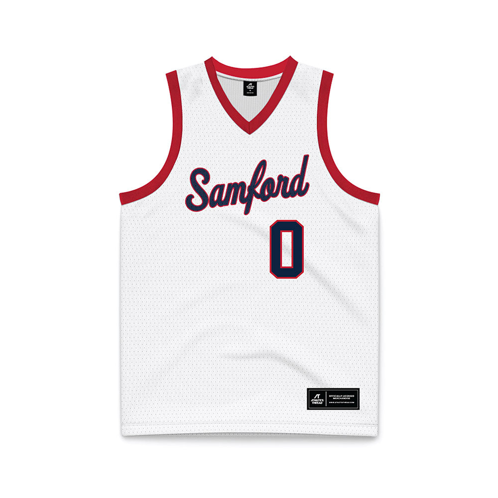 Samford - NCAA Men's Basketball : Isaiah Campbell-Finch - White Basketball Jersey-0