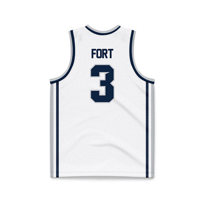 Samford - NCAA Men's Basketball : Trey Fort - White Basketball Jersey-1