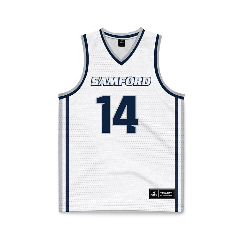 Samford - NCAA Men's Basketball : Brody Davis - White Basketball Jersey