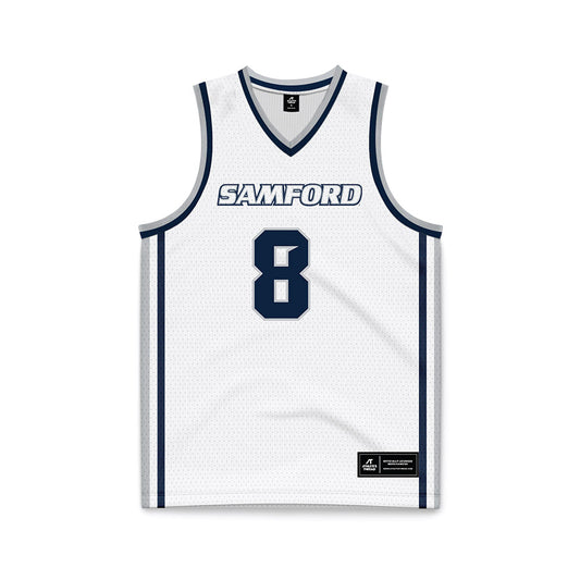 Samford - NCAA Men's Basketball : Zion Wilburn - White Basketball Jersey