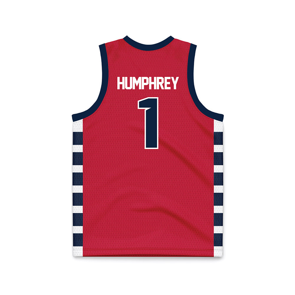 Samford - NCAA Men's Basketball : DaJion Humphrey - Red Basketball Jersey-1