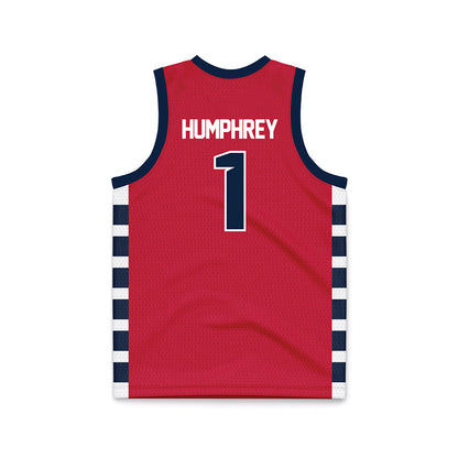 Samford - NCAA Men's Basketball : DaJion Humphrey - Red Basketball Jersey-1
