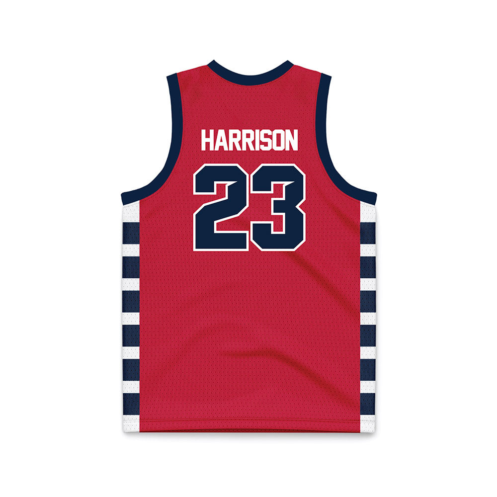 Samford - NCAA Men's Basketball : Caleb Harrison - Red Basketball Jersey