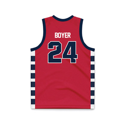 Samford - NCAA Men's Basketball : Brody Boyer - Red Basketball Jersey