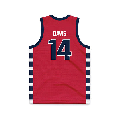 Samford - NCAA Men's Basketball : Brody Davis - Red Basketball Jersey