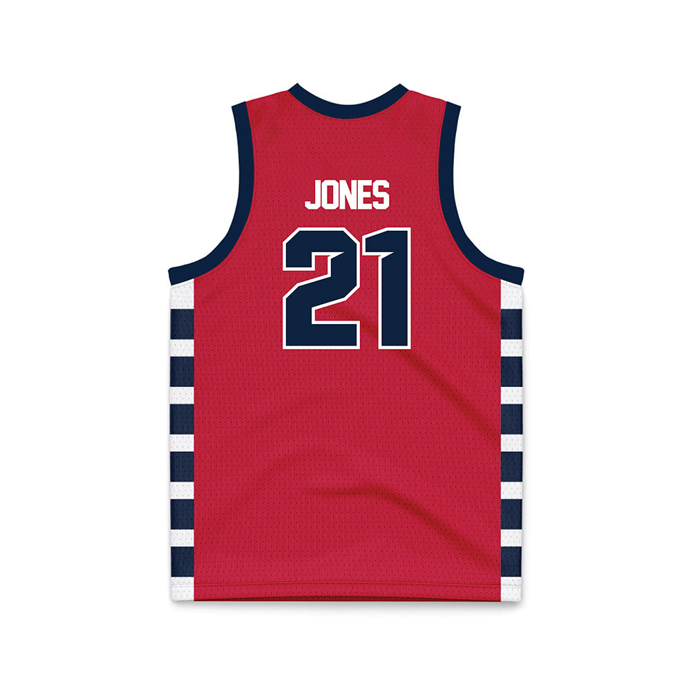 Samford - NCAA Men's Basketball : Rylan Jones - Red Basketball Jersey